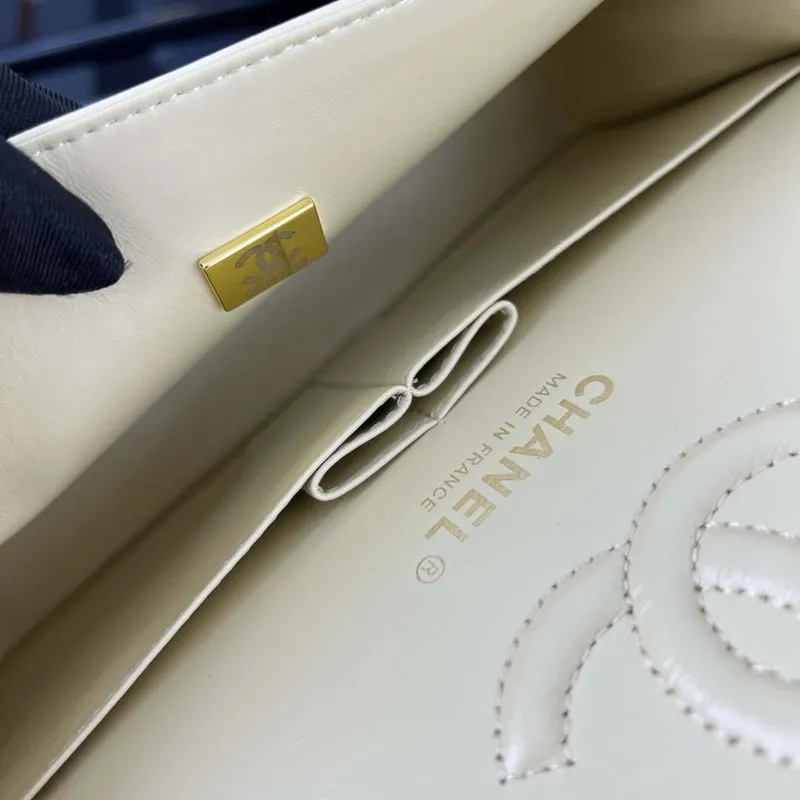 Chanel A01117 Flap Handbag Classic Bag Light Yellow Lambskin