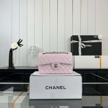 Chanel A01117 Flap Handbag Classic Bag Light Pink Lambskin