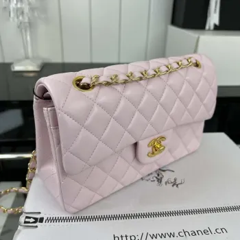 Chanel A01117 Flap Handbag Classic Bag Light Pink Lambskin
