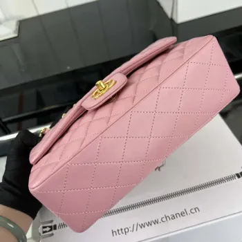 Chanel A01117 Flap Handbag Classic Bag Pink Lambskin