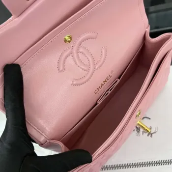 Chanel A01117 Flap Handbag Classic Bag Pink Lambskin
