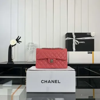 Chanel A01117 Flap Handbag Classic Bag Red Lambskin