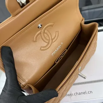 Chanel A01117 Flap Handbag Classic Bag Brown Lambskin