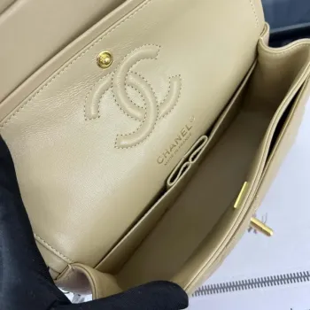 Chanel A01117 Flap Handbag Classic Bag Apricot Lambskin