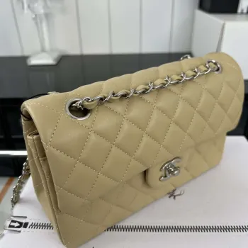 Chanel A01117 Flap Handbag Classic Bag Apricot Lambskin