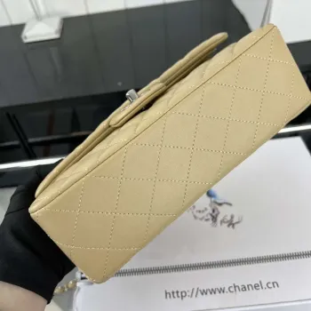 Chanel A01117 Flap Handbag Classic Bag Apricot Lambskin