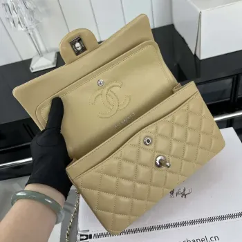 Chanel A01117 Flap Handbag Classic Bag Apricot Lambskin