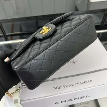 Chanel A01117 Flap Handbag Classic Bag Black Lambskin