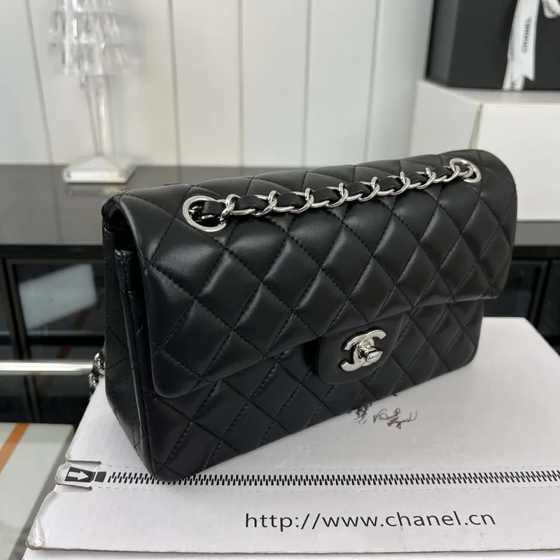 Chanel A01117 Flap Handbag Classic Bag Black Lambskin