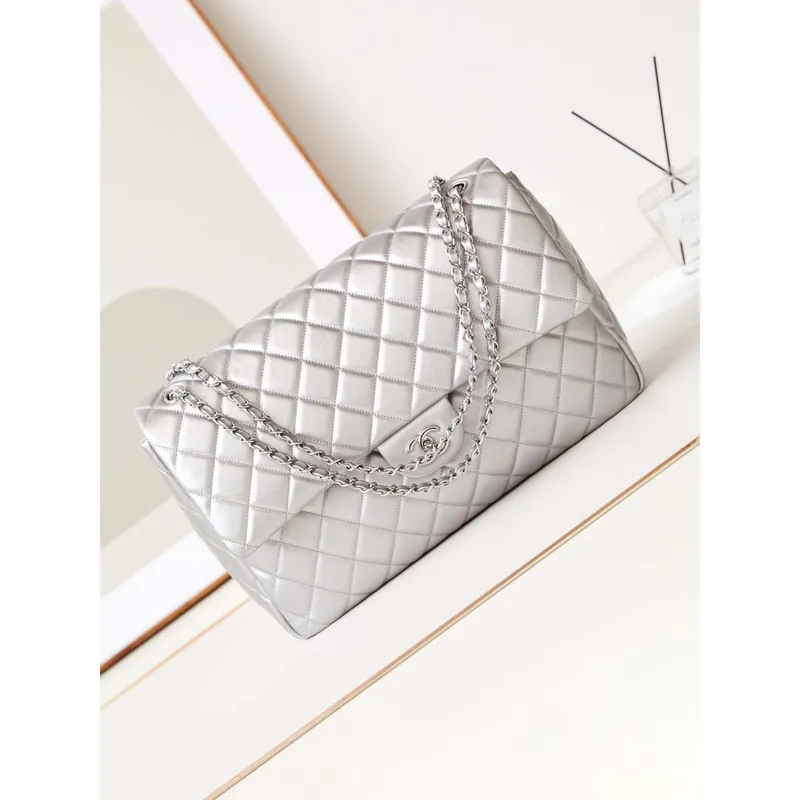 Chanel AS4661 Flap Bag CF Airport Calfskin & Silver Tone Metal