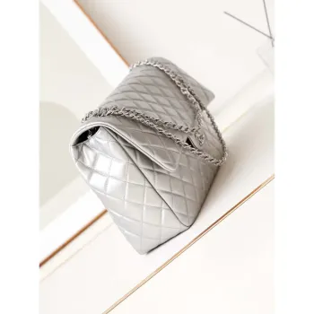 Chanel AS4661 Flap Bag CF Airport Calfskin & Silver Tone Metal