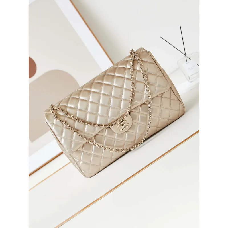 Chanel AS4661 Flap Bag CF Airport Calfskin & Gold Tone Metal