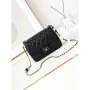 Chanel AS3783 Small Flap Bag 23P Lambskin Gold Tone Metal 18.5 cm Black