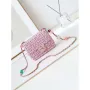 Chanel AS3782 MINI Flap Bag 23P Tweed Gold Tone Metal 16cm Pink
