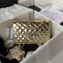 Chanel AS4648 Flap Bag & STAR COIN PURSE Mirror Calfskin Metallic Calfskin & Gold Tone Metal Gold