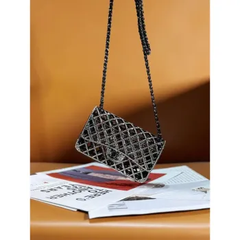 Chanel 24c collector series evening bag White Swarovski rhinestones A88810