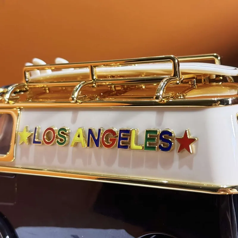 Chanel AS4590 MINI VAN Minaudiere plexi Enamel  Strass & Gold Tone Metalblack White & Gold