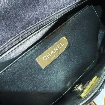 Chanel AS4646 MINI FLAP BAG & STAR COIN PURSE Mirror Calfskin  Metallic Calfskin & Gold Tone Metal Black