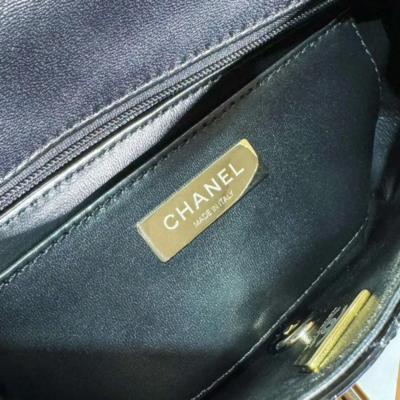 Chanel AS4646 MINI FLAP BAG & STAR COIN PURSE Mirror Calfskin  Metallic Calfskin & Gold Tone Metal Black