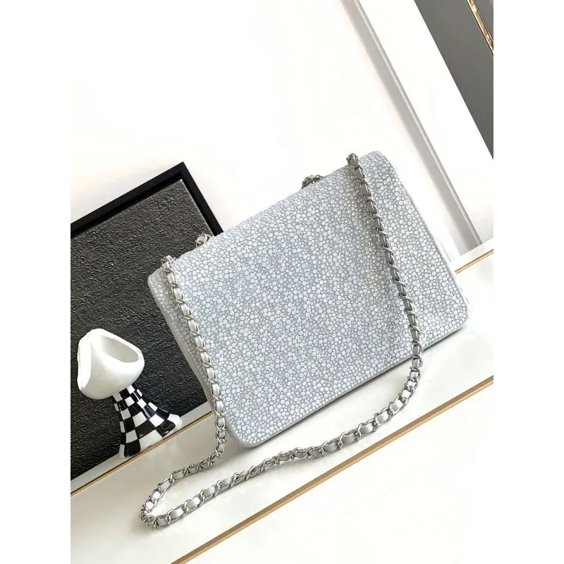 Chanel 23cm Flap Handbag Rhinestones 23S CF Limited Edition