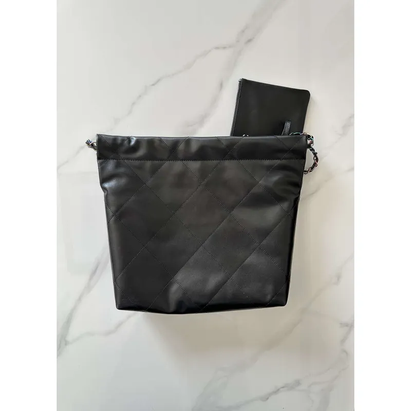 Chanel 22 AS3260 Small Handbag Shiny Calfskin Black Symphony Hardware