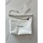 Chanel 22 Handbag Shiny White Calfskin AS3261 with Symphony Hardware