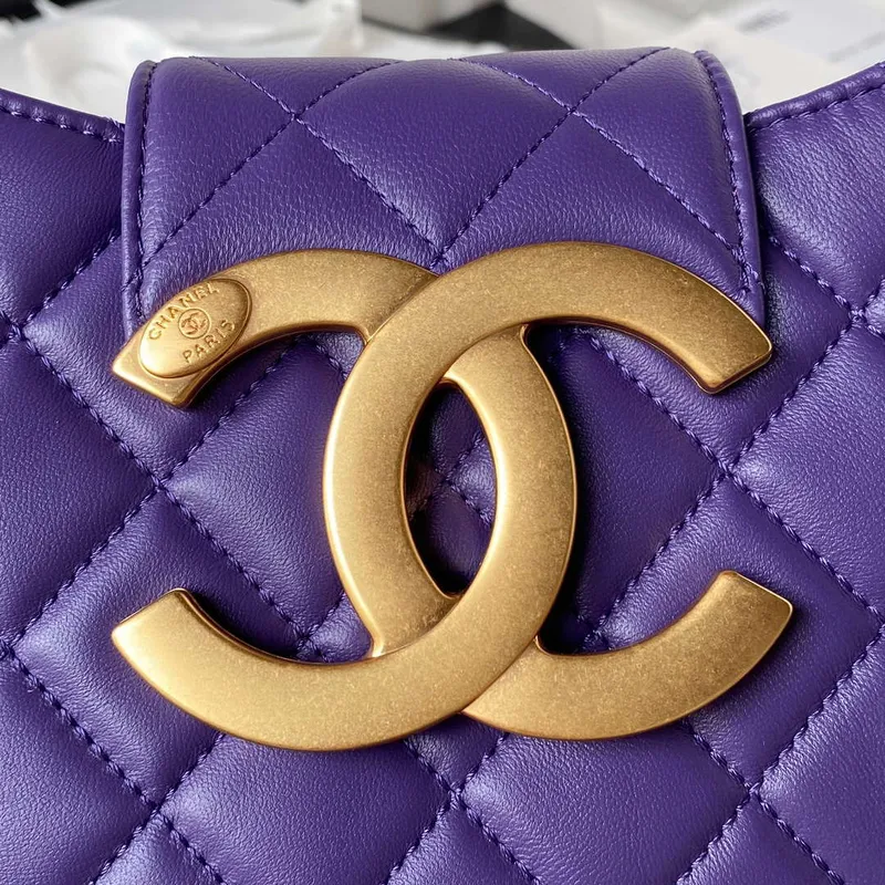 Chanel AS4610 Messenger bag Lambskin Purple
