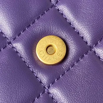 Chanel AS4610 Messenger bag Lambskin Purple