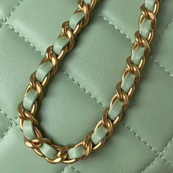 Chanel AS4609 Small Messenger bag Lambskin Green