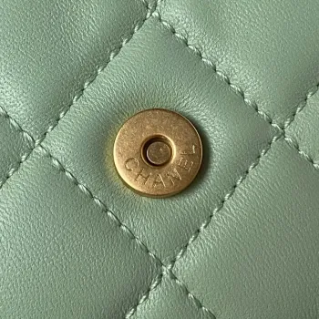 Chanel AS4609 Small Messenger bag Lambskin Green