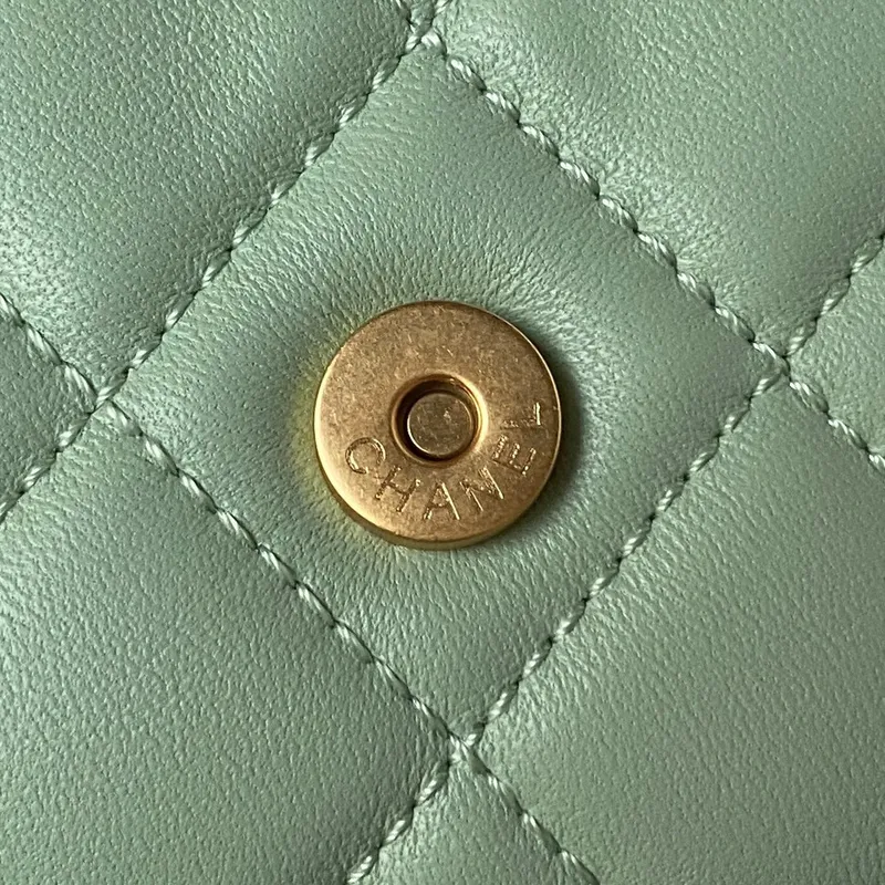 Chanel AS4609 Small Messenger bag Lambskin Green