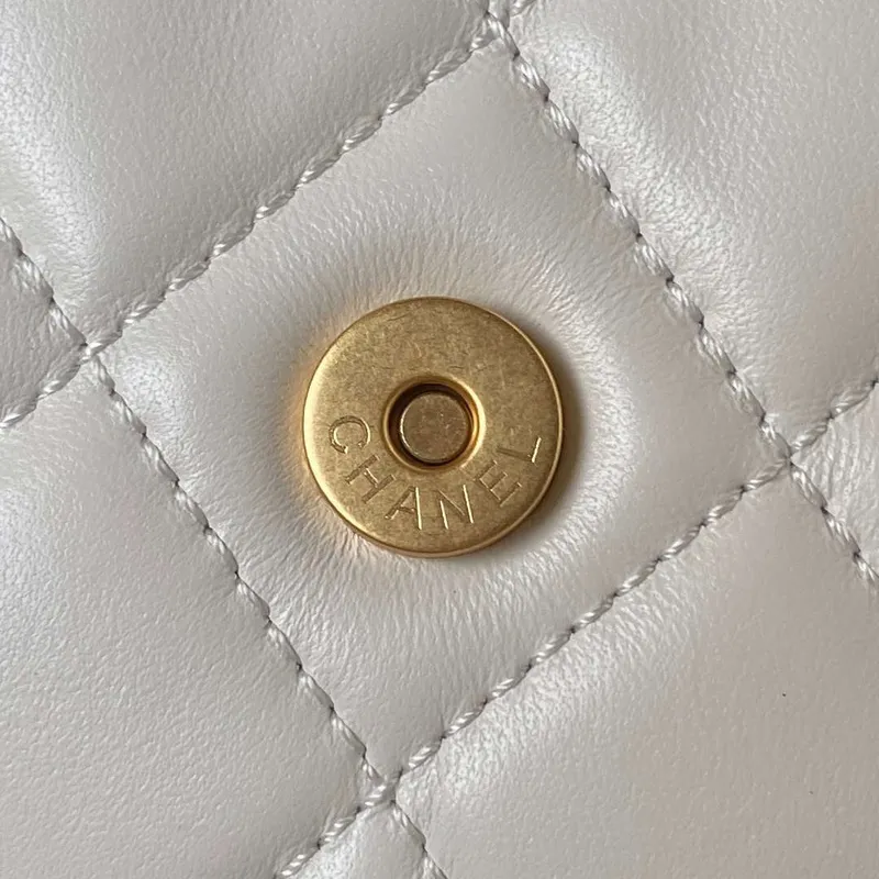 Chanel AS4609 Small Messenger bag Lambskin White