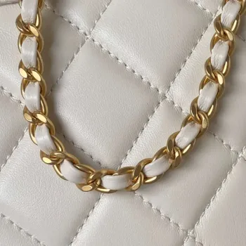 Chanel AS4609 Small Messenger bag Lambskin White