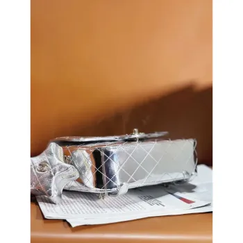 Chanel AS4649 BACKPACK & Star Coin Purse Metallic Calfskin & Gold Tone Metal Silver