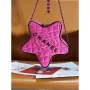 Chanel AS4579 Star Handbag Satin & Black tone metal Rose Pink
