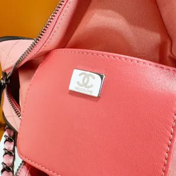 Chanel AS4579 Star Handbag Satin & Black tone metal Pink