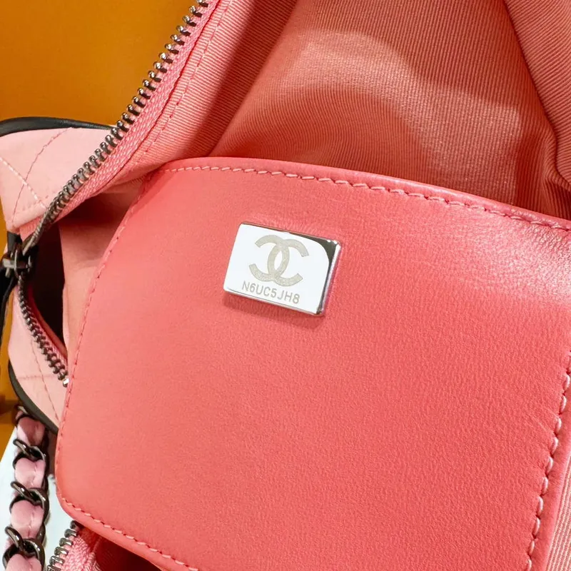 Chanel AS4579 Star Handbag Satin & Black tone metal Pink