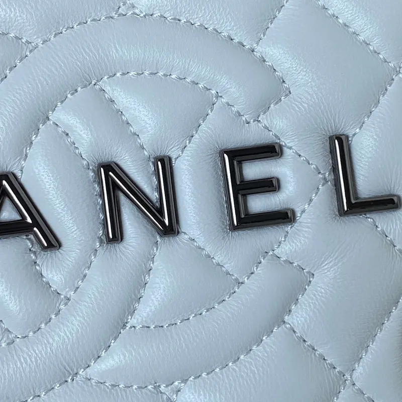 Chanel AS4579 Star Handbag metallic Lambskin Black metal White