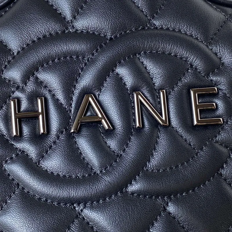 Chanel AS4579 Star Handbag metallic Lambskin Black metal Black