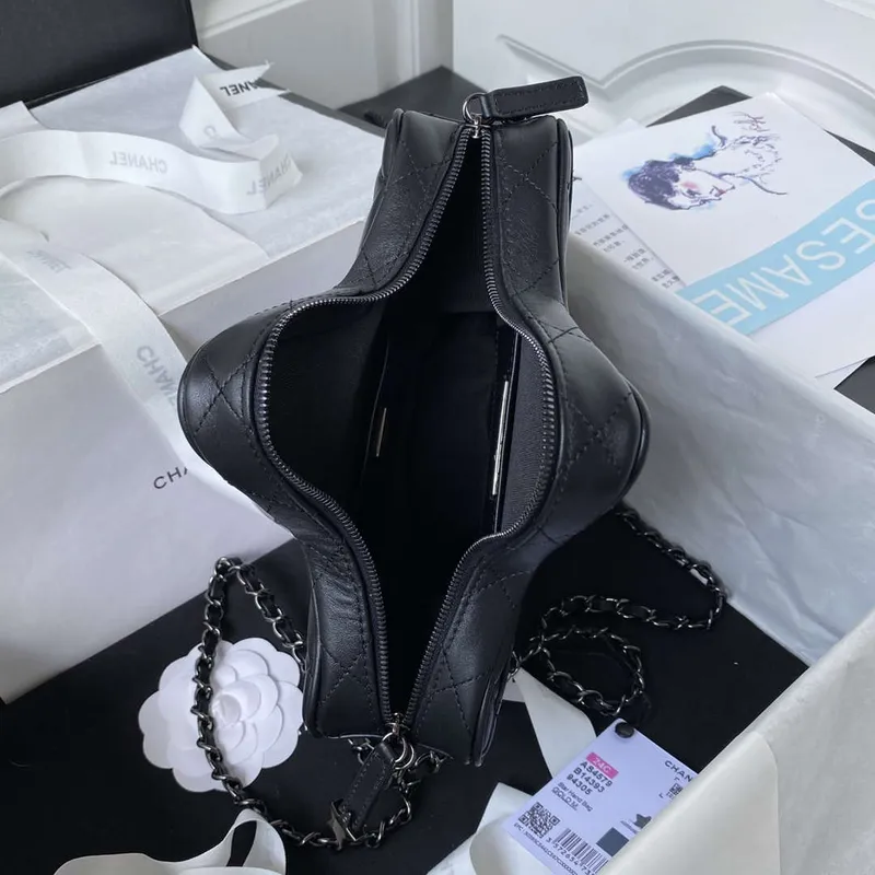 Chanel AS4579 Star Handbag metallic Lambskin Black metal Black