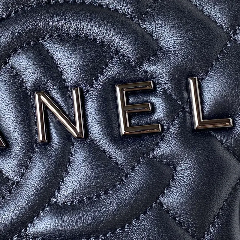 Chanel AS4579 Star Handbag metallic Lambskin Black metal Black