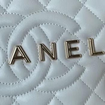 Chanel AS4579 Star Handbag metallic Lambskin gold metal Whtie
