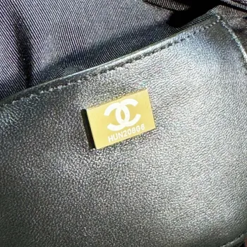Chanel AS4579 Star Handbag metallic Lambskin gold metal Black