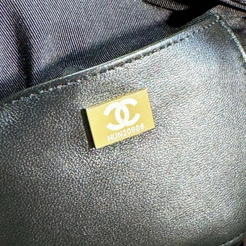 Chanel AS4579 Star Handbag metallic Lambskin gold metal Black