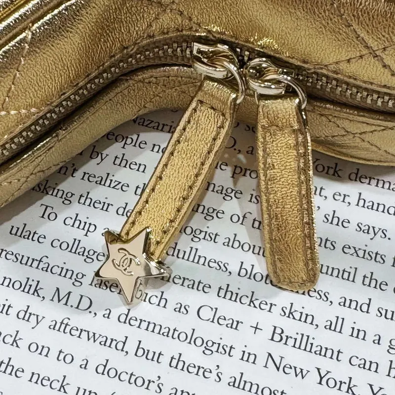 Chanel AS4579 Star Handbag metallic Lambskin gold metal Gold