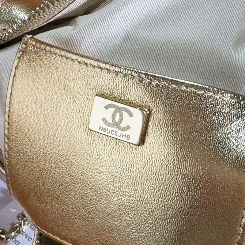 Chanel AS4579 Star Handbag metallic Lambskin gold metal Gold