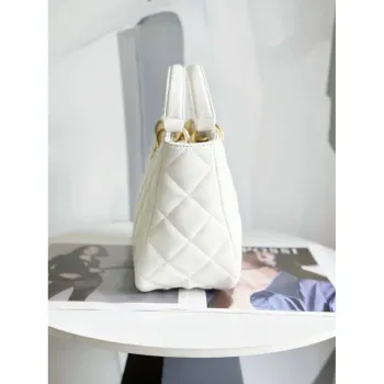 Chanel AS2120 small Shopping Bag Lambskin White