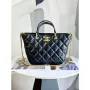 Chanel AS2120 small Shopping Bag Lambskin Black