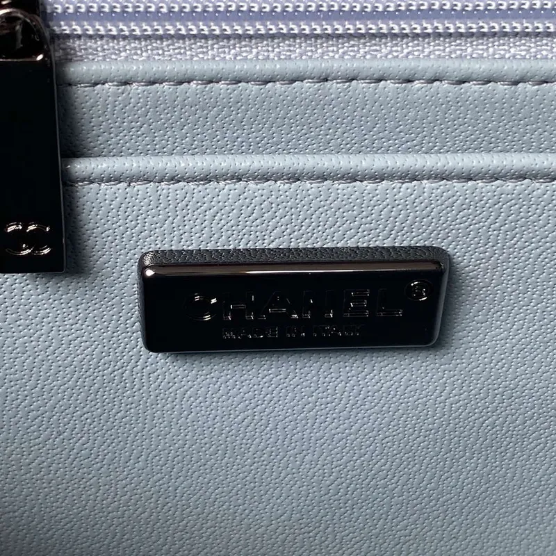 Chanel AS1116 Small Flap bag Velvet Crystal Pearl A69900 Blue