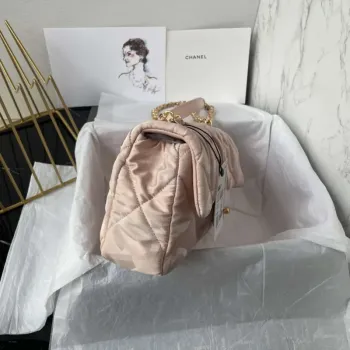 Chanel AS1118 Flap bag Satin fabric Pink